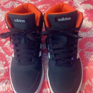 Adidas High-Top Sneakers in Black and Orange youth 6